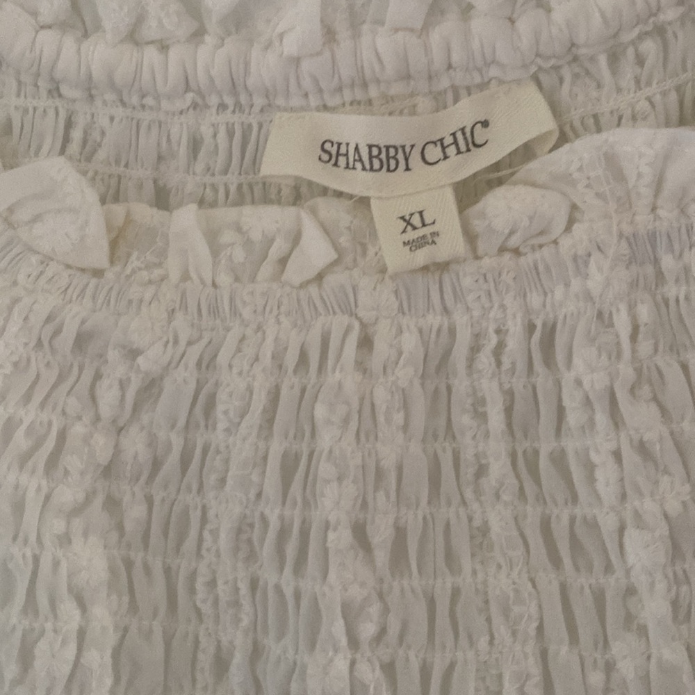 Brand new Shabby Chic White Top Xl. $15 - Picture 2 of 5